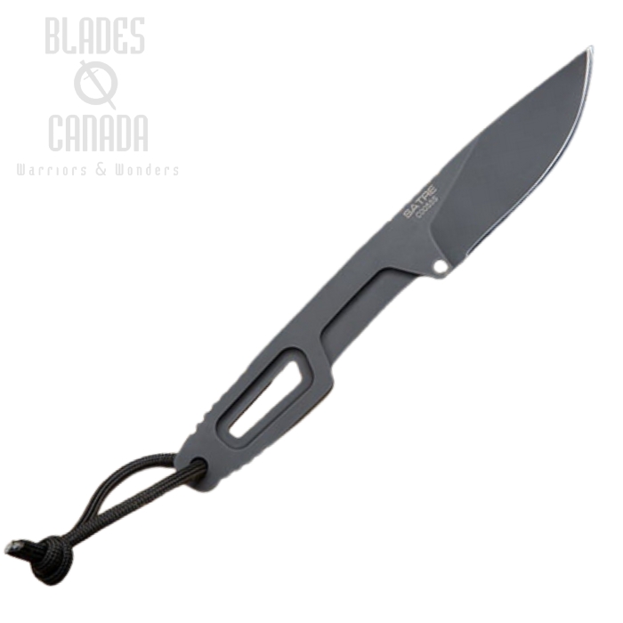 Extrema Ratio Satre Fixed Blade Knife, N690 Black, Black Handle